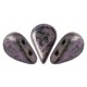 Cuentas de vidrio Amos® by Puca® - Metallic mat violet spotted 23980/65327